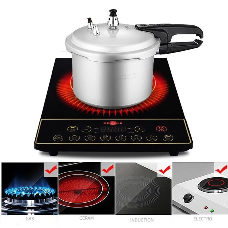 

2.2L/3.2L Multifunctional Aluminium Alloy Pressure Cooker Rice Cooker Soup Pot Stewpot For Gas Stove Induction Cooker