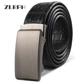 

ZLRPH 2018 men's high-end business Toothless automatic belt leather lead layer GZDP-BC045A0537
