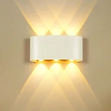 Thrisdar 6 Вт открытый водонепроницаемый светодиодный настенный светильник для крыльца садовая Колонка для отеля балкон настенные лампы в коридор прохода Уличный настенный светильник