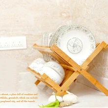 Поскольку бамбук складной Миски Детские стойки двухслойные Миски Детские крылом для Кухня Миски Детские Кухня инструменты Интимные аксессуары