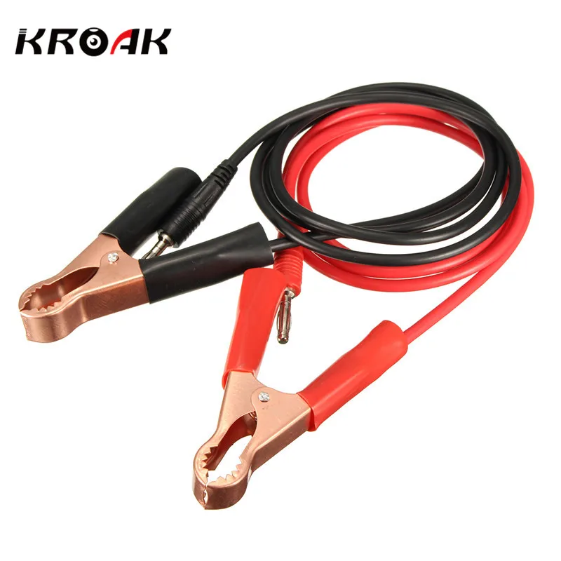 KROAK 2 piezas 100 CM 15A Banana conectores macho a 80mm de la batería de coche de prueba para poder salto de la batería a Cable KROAK 2 piezas 100 CM 15A Banana conectores macho a 80mm de la batería de coche de prueba para poder salto de la batería a Cable