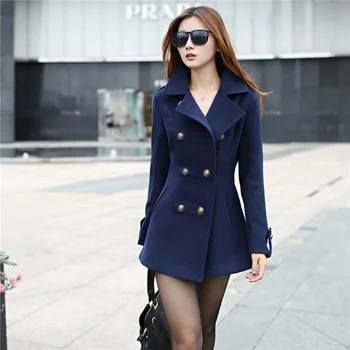 

ZOGAA Women's Trench Coat Autumn Style Fashion Slim Fit Solid Double Breasted Ties Medium-long Wind-breaker Girl Dust OverCoats