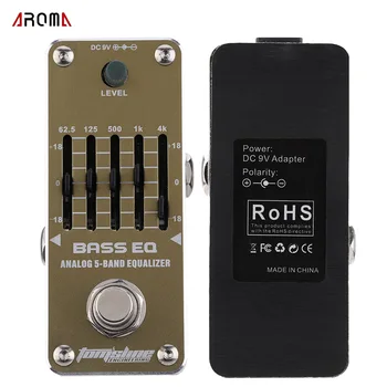 

New AROMA AEB-3 Bass Analog 5-Band Mini Single Electric Guitarra Equalizer Guitar Effect Pedal with True Bypass audio interface