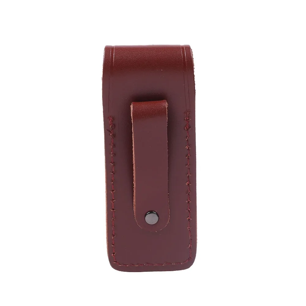 الجلود طية حالة حامل غطاء المصباح حزام حلقة سكين غمد الحافظة الحقيبة حقيبة جيب هانت كامب outdoor احمل edc متعددة والعتاد