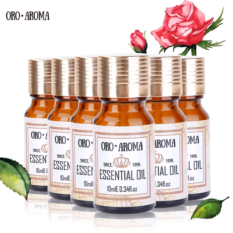 Oroaroma Vetiver pine needle Cherry blossom Clove Myrrh Neroli Essential Oils Pack For Aromatherapy Spa Bath 10ml*6