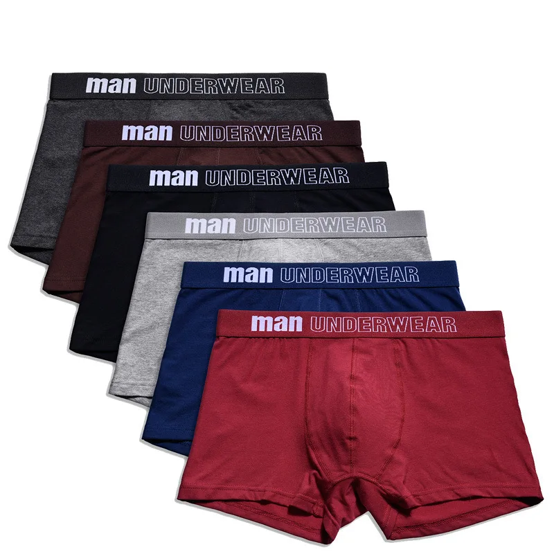 

Men's underwear cotton U convex design in the waist cotton large size boyshort loose breathable boxer factory wholesale