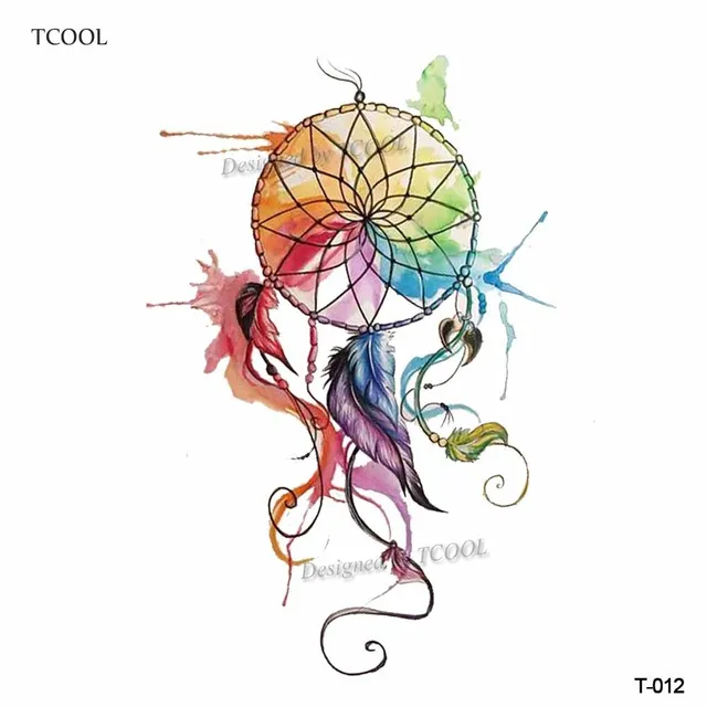 wyuen watercolor dreamcatcher temporary fake tattoo body wyuen watercolor dreamcatcher temporary fake tattoo body