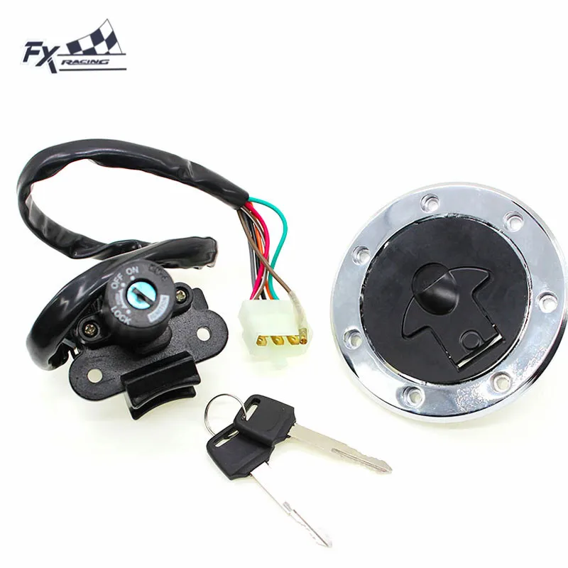 

12V Motorcycle Ignition Switch Gas Cap Fuel Tank Cover Seat Lock key Set For Kawasaki ZX7R ZX9R ZXR400 ZX900 ZX-9R ZX-7R