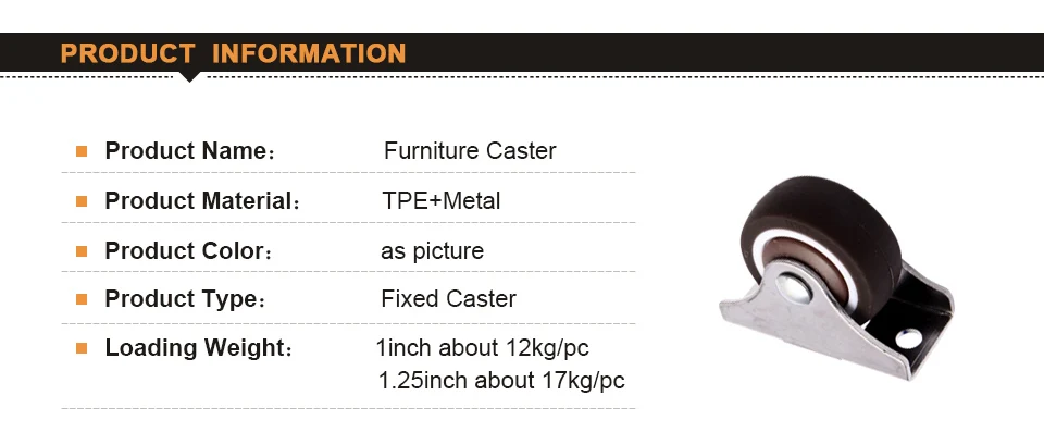 2 шт. мебельное колесико TPE супер бесшумное фиксированное мебельное колесико 1 дюймов/1,25 дюймов Анти-обертывание колесико для стула детская колыбель