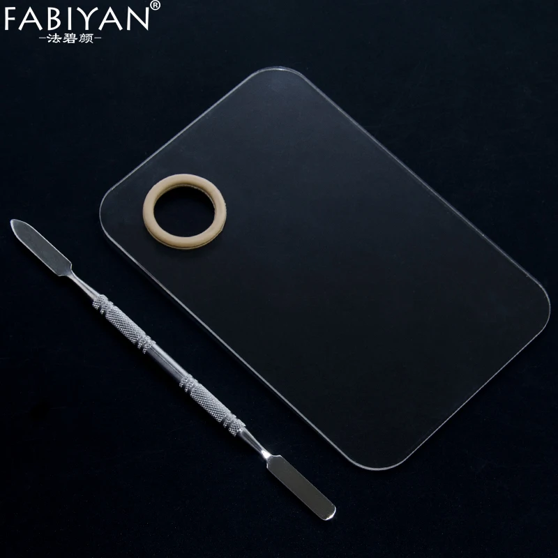 

Set Acrylic Palette Stainless Steel Spatula Rod Makeup Cream Foundation Pigment Eye Shadow Mixing Polish Nail Art Manicure Tools