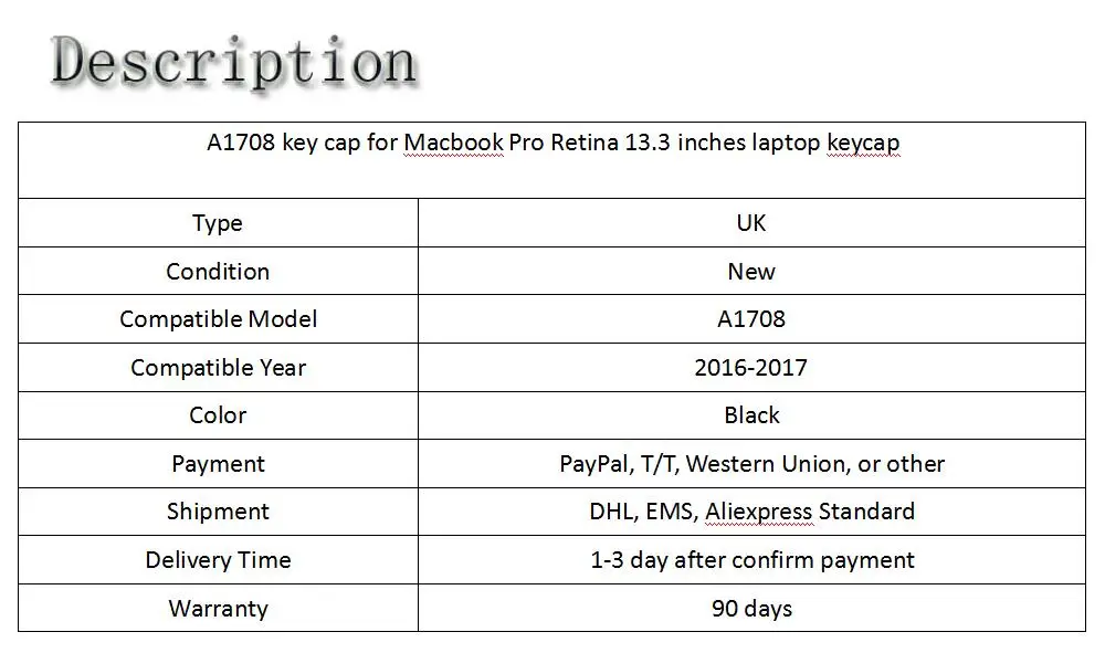 A1708 клавишные клавиши для Macbook Pro retina 13,3, клавишная крышка для ноутбука, новинка