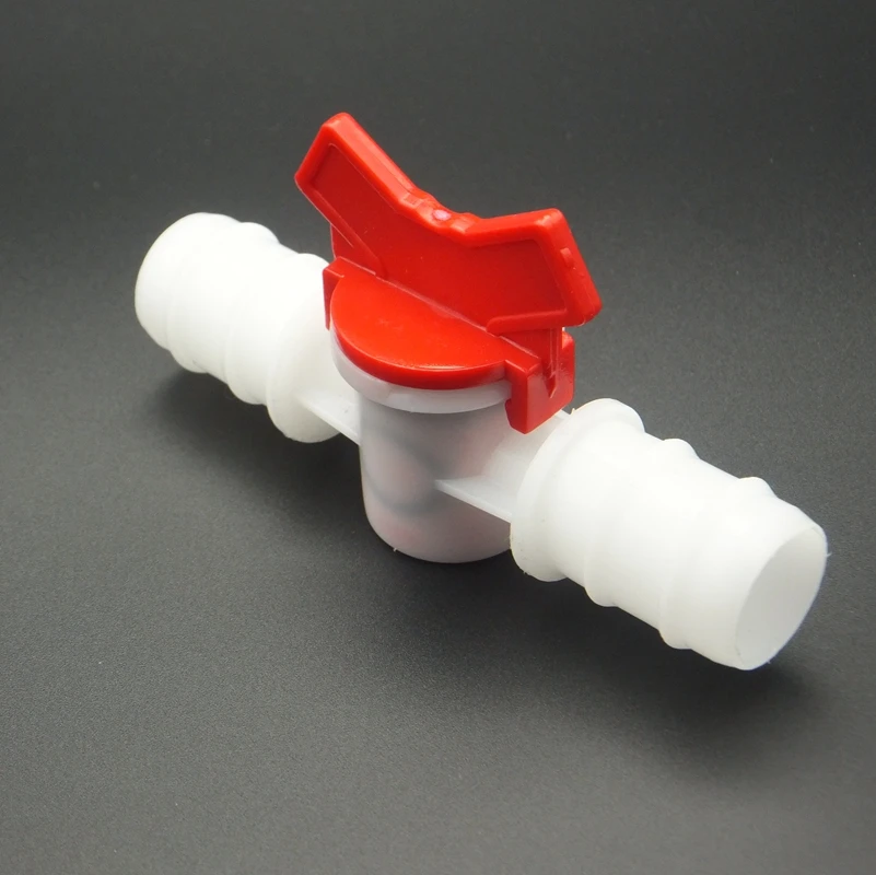 

20mm Hose Barb x 20mm Hose Barb Two Way Plastic Ball Valve Aquarium Garden Micro Irrigation Connector
