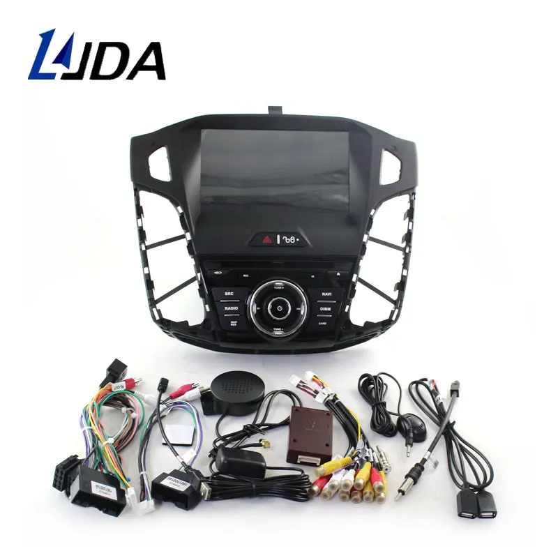 Sale LJDA Android 9.1 Car DVD Player For FORD FOCUS 2012 2013 2014 2015 2016 GPS Navigation 1 Din Car Radio Multimedia WIFI Stereo SD 5