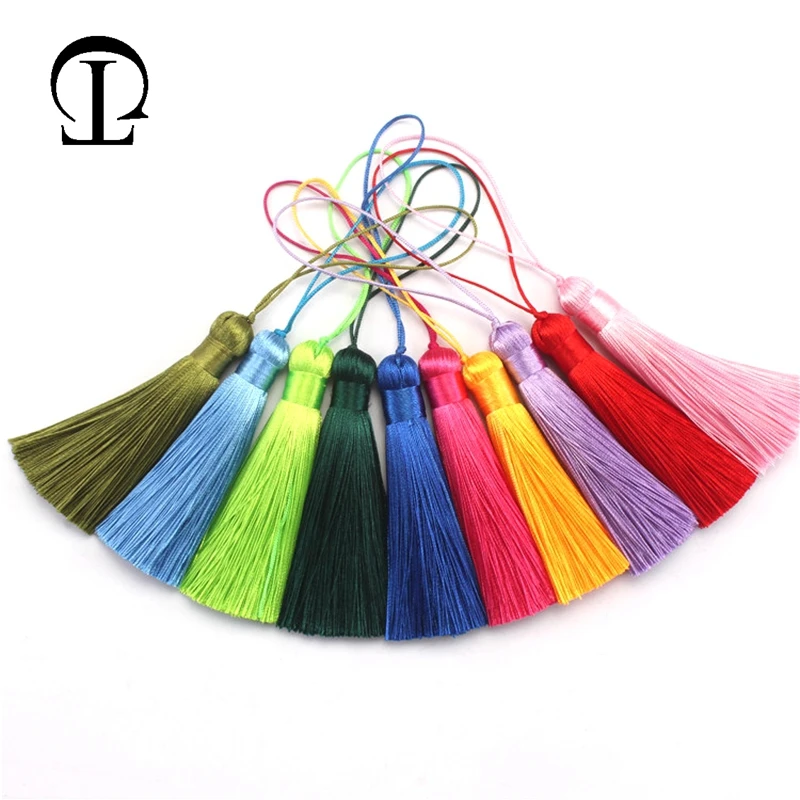 

12pcs/lot fat tassel silk fringe sewing bangs flower tassel trim decorative key tassels for curtains home decoration accessories