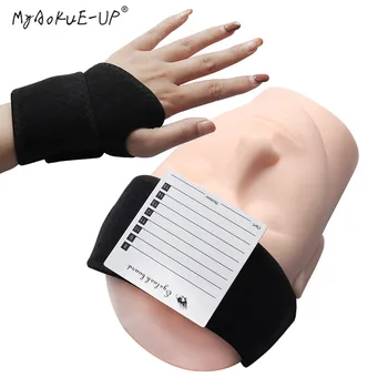 

Glue Pad Stand Adhesive Holder Eyelashes Pallet Holder With Belt Hand Acrylic Eyelash Extension Makeup Tool