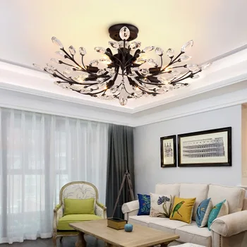 

Crystal Modern Led Ceiling Lights For Living Room Bedroom AC85-265V lustre lamparas de techo avize Crystal Ceiling Lamp Fixtures