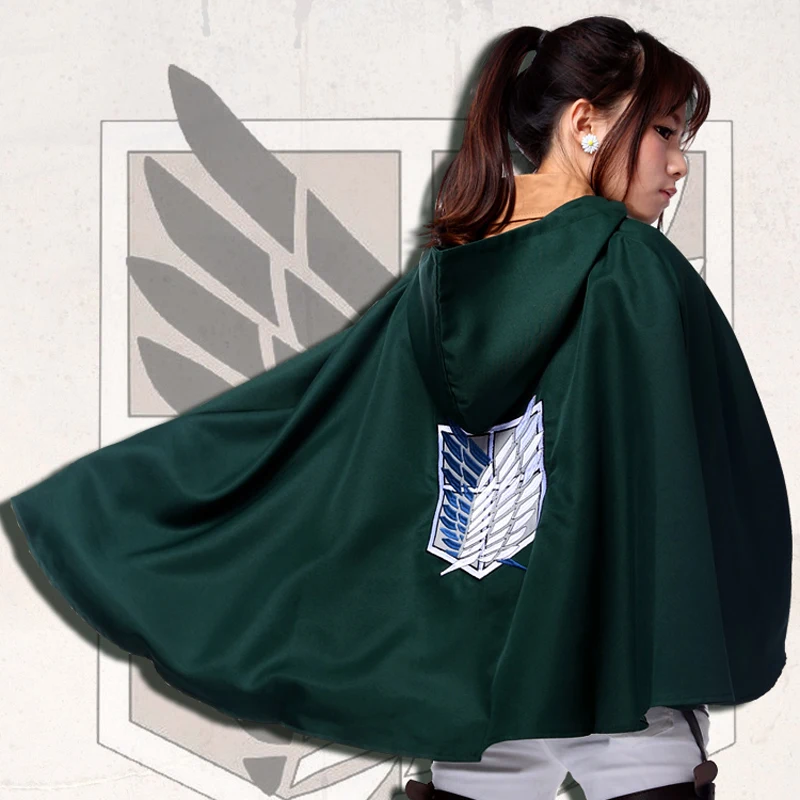 

Anime Attack on Titan Cosplay Cape Shingeki No Kyojin Scouting Legion Hooded Cloak Men Women Halloween Costumes