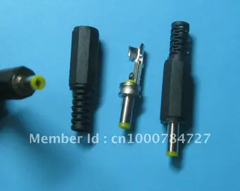 

50 pcs 4.0x1.7mm DC Power Male Plug Connector Adapter Plastic Handle Yellow Head