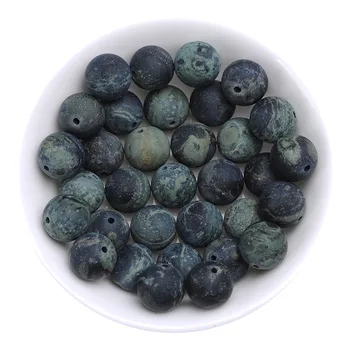 

4mm 6mm 8mm 10mm 12mm natural stone beads Round Gorgeous Matte Green Rhyolite loose Beads For DIY Jewelry making Bracelet