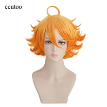 Обещанный Neverland 63194 Emma Orange смешанный короткий волнистый парик для косплея Yakusoku no Neverland синтетические волосы+ парик Кепка