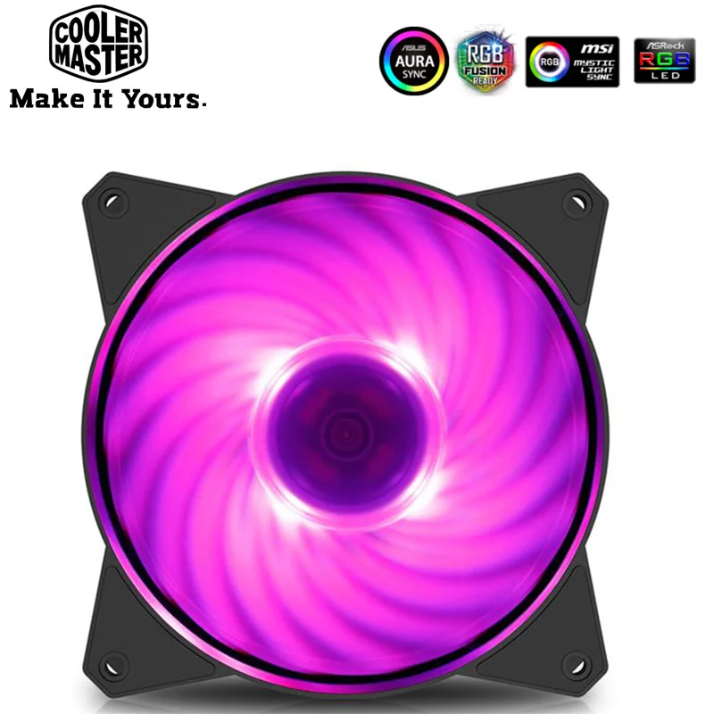 

Cooler Master R4-C1DS-20PC-R1 MF120 12cm RGB 4PIN Case Fan Quiet PC Radiator CPU Cooler Water Cooling Replaces Fans
