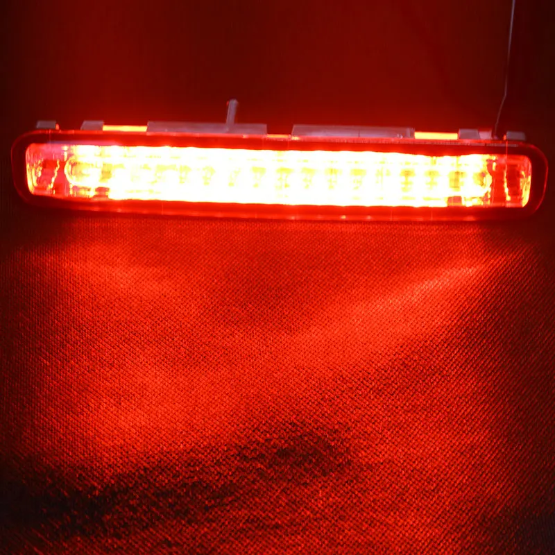 Автомобильный Стайлинг, одна деталь, дымовая линза, светодиодный Третий Дополнительный тормозной светильник, лампа для Ford Mustang 05-09, красные светодиодные внешние огни, DC 12