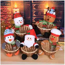 Рождественские украшения Большой размер корзинка для конфет настольные украшения детские конфеты корзина для хранения