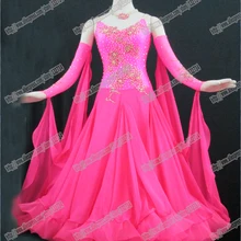 Высококачественные танцы Вальс Танго платье конкурентные Бальные танцы платье, хрустальные камни chacha, сальса танцевальный зал платье B-0090