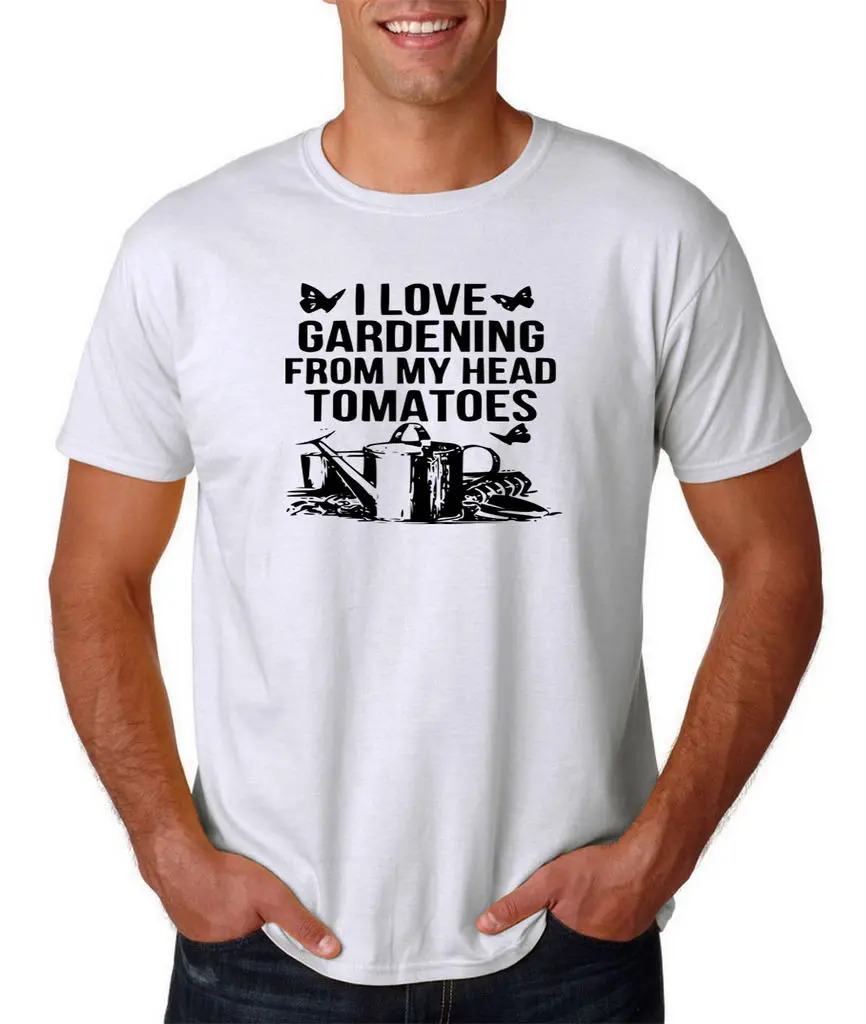 

T-shirt Homme 2019 New Cartoon I love gardening Black T shirt ideas Summer The New Fashion For Short Sleeve T-shirts