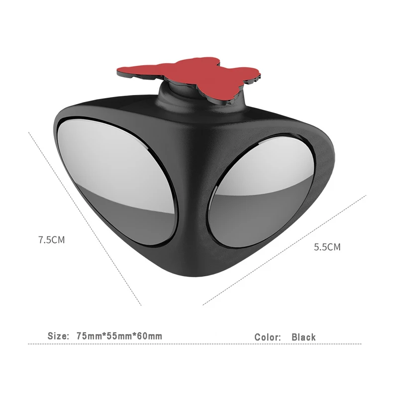 2 в 1 Автомобильное Зеркало для слепого пятна, широкоугольное зеркало, вращение на 360 градусов, регулируемое выпуклое зеркало заднего вида, вид на переднее колесо, Автомобильное Зеркало