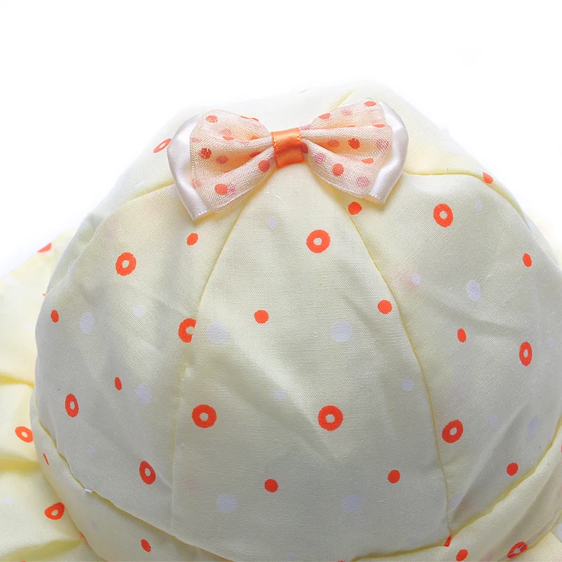Dot Newborn Hats Baby Caps With Bow Boys Girls Sun Cap Cute Tire Hat Newborn Beanies Soft Baby Bucket Hats 2017 Baby Accessories (5)