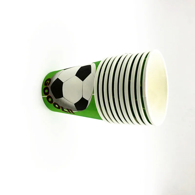 10pcs/lot football disposable paper cups football birthday party decorations football disposable