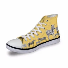 Бесшумные дизайнерские женские кроссовки; женская обувь на плоской подошве в винтажном стиле; цвет желтый, черный, белый; с 3D-принтом зебры; Вулканизированная Высокая Повседневная модная обувь для девочек