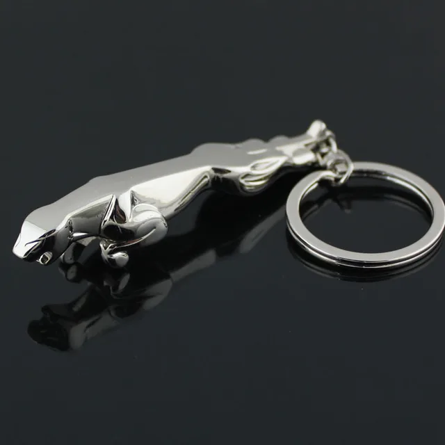 Three dimensional jaguar car logo keychain cool keychain for men car