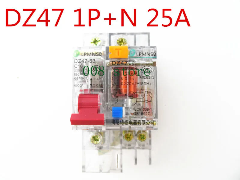 DZ47 25a 1 P+ N УЗО с более ток утечки и авдт защиты