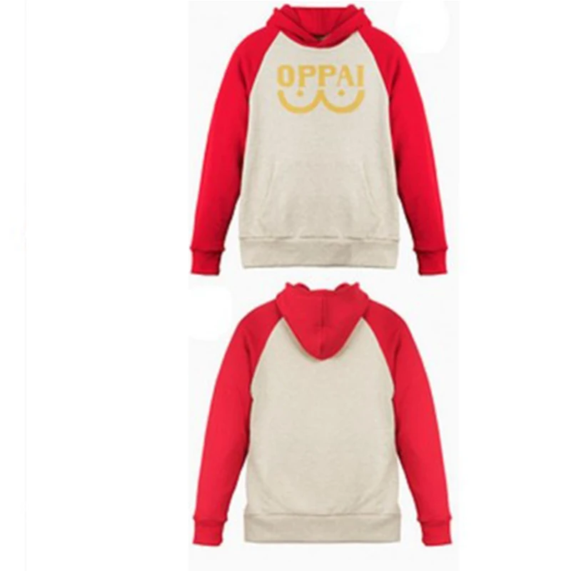 Free Shipping Hooded Long Sleeve  Cotton Blended One Punch Man Saitama Oppai hoodie Hooded Man and Women Cosplay Sweatshirt