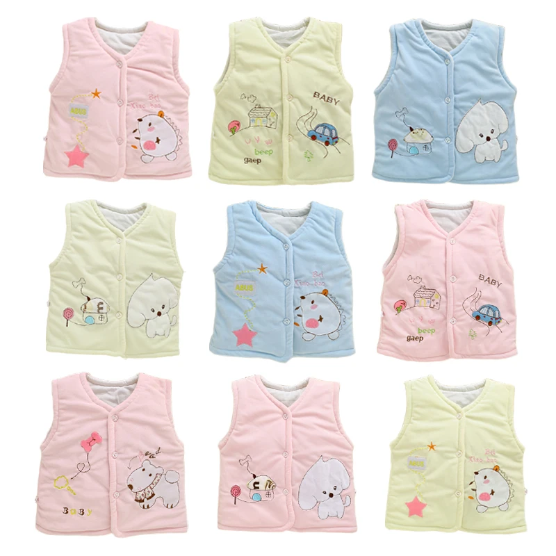 Fashion Baby Clothes Baby Vest Girls Waistcoat Cartoon Cotton Boys