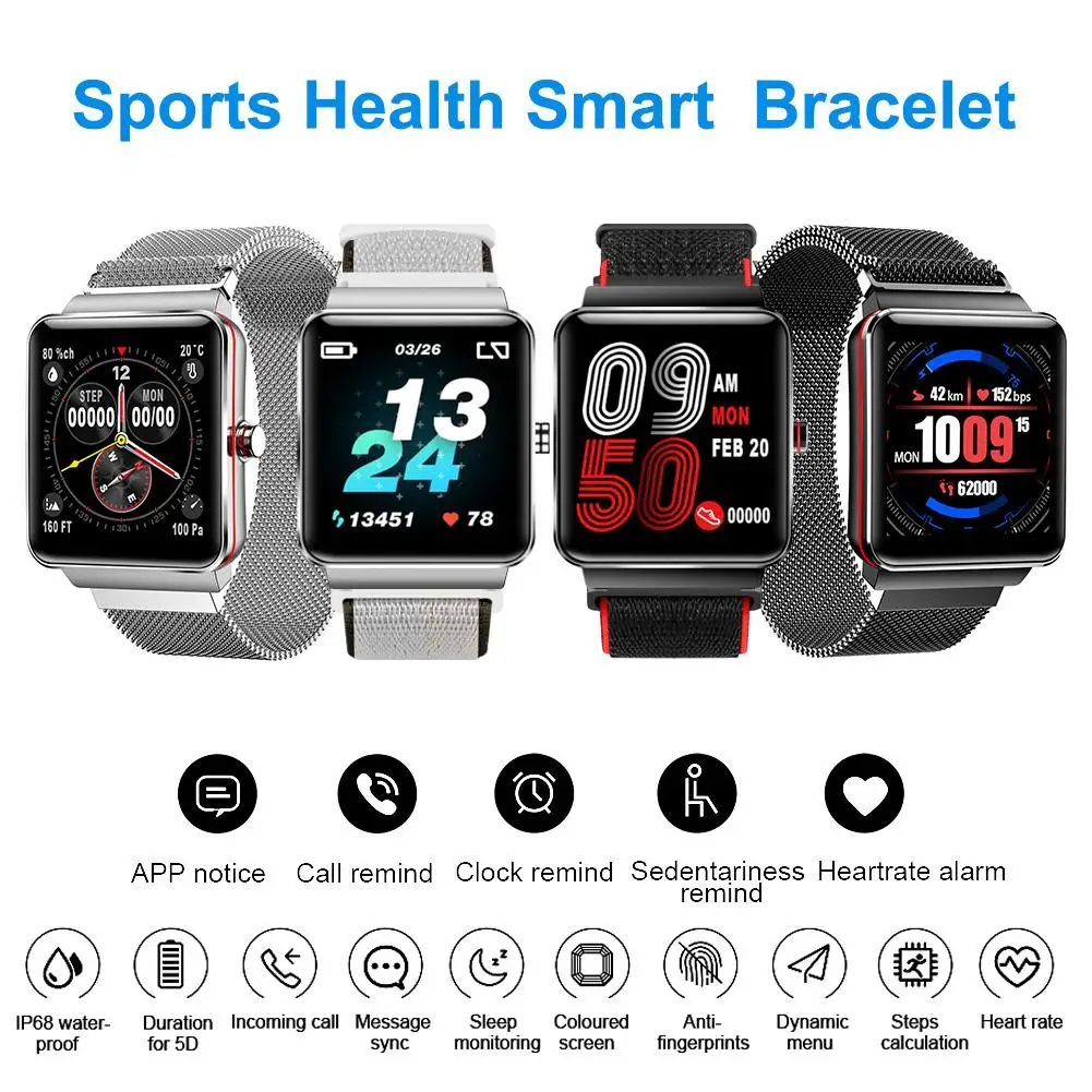 

Smart Watch Fitness Activity Tracker with Change Brightness Screen Swimming Waterproof Watch Wristband for iwatch