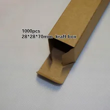 Заказной заказ Weblink 1000 шт 28*28*70 мм 10 мл большая крышка головки бутылка эфирного масла упаковочная коробка коричневый цвет