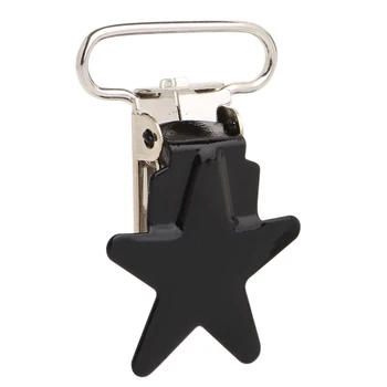 

OOTDTY 10Pcs/set Baby Star Metal Suspenders Clips Soothers Holder Dummy Pacifier Clips