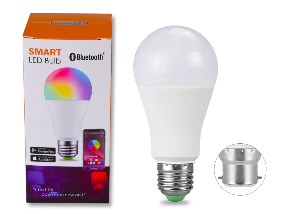 15W AC85-265V Dimmable B22 E27 LED Bulb Bluetooth Smart Magic LED Lamp (17)