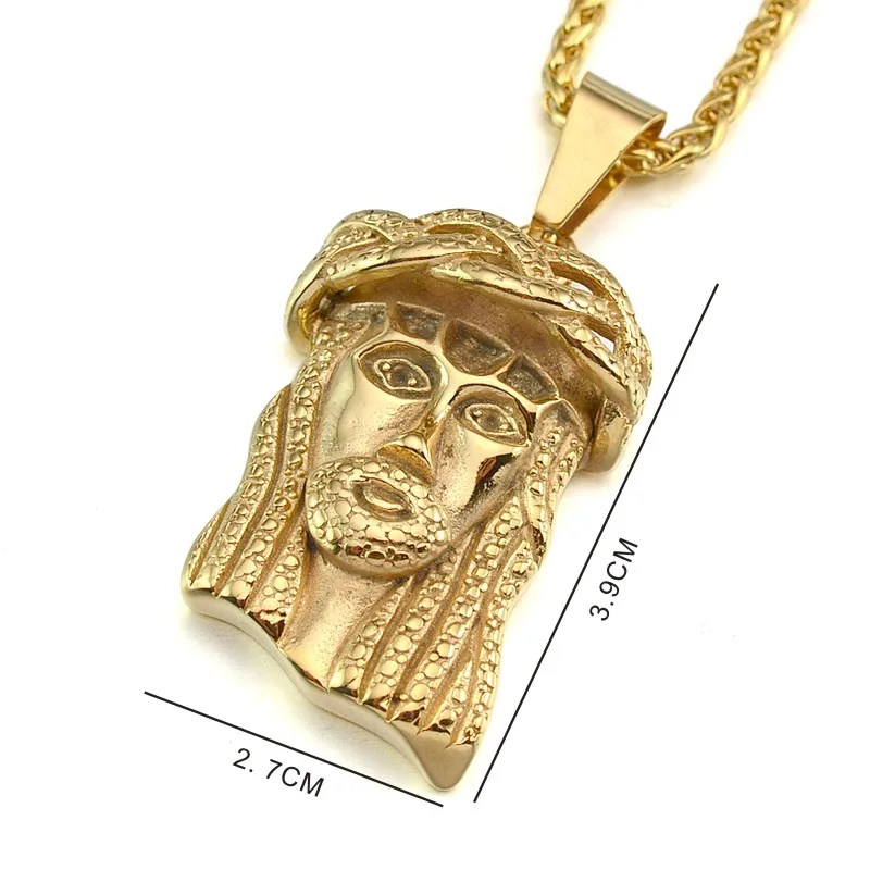 Men Jewelry Jesus Head Trendy Pendant 