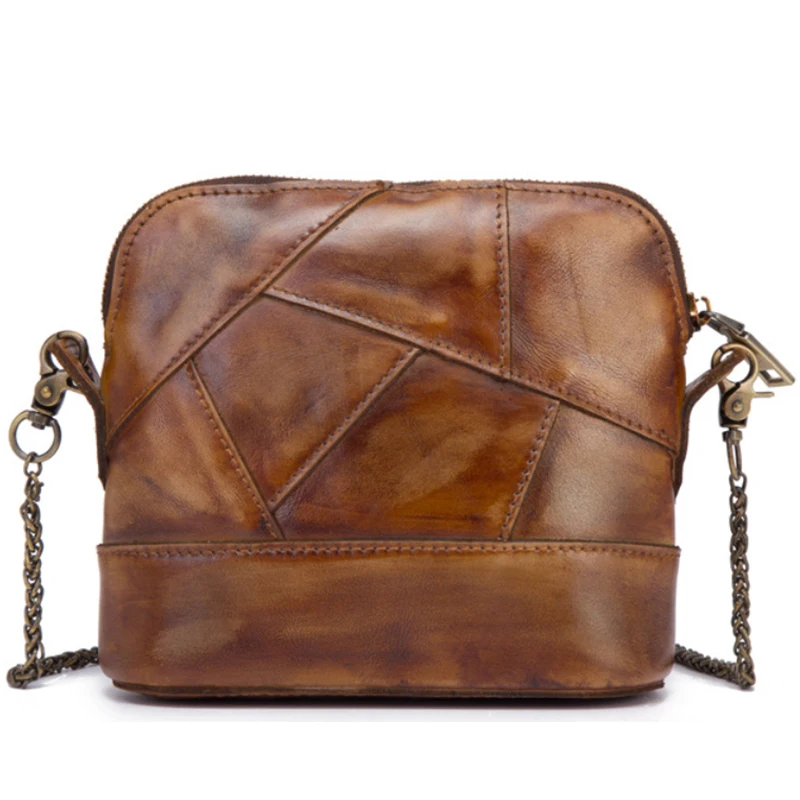 

Genuine Tanned Leather Women Messenger Shoulder Bag Ladies Travel Crossbody Pack Luxury Trend Vintage Small Female Bag Purse