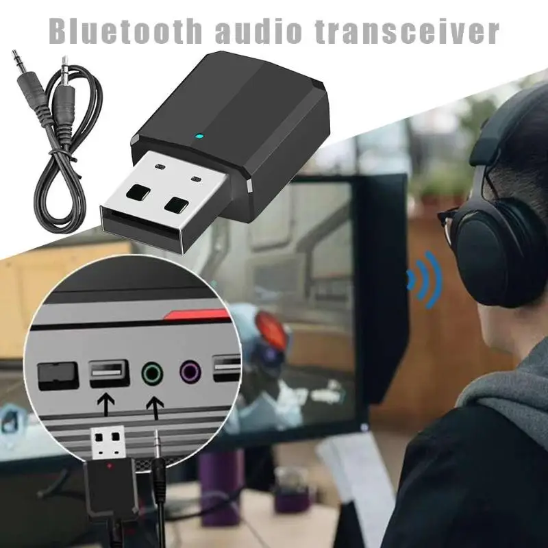 2 в 1 беспроводной Bluetooth 5,0 приемник передатчика 3,5 мм AUX Стерео адаптер