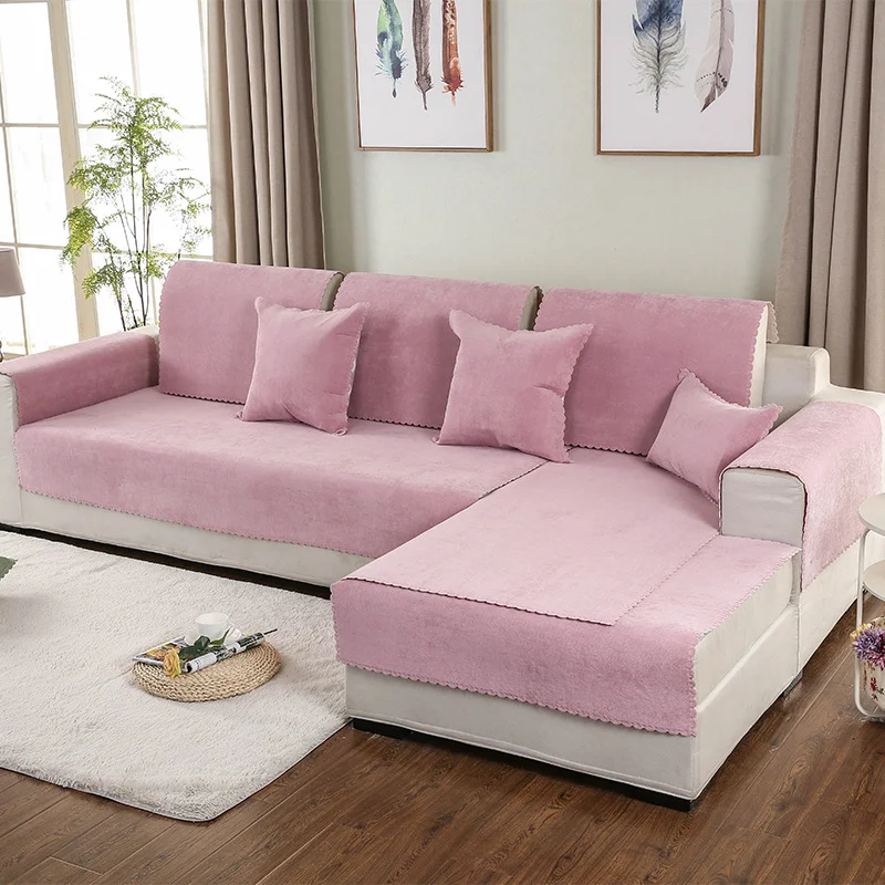 Высокое качество простой диван-Чехол Набор комбинированный комплект Подушка Наволочка водонепроницаемый на-скольжения секционный диван-чехол для гостиной - Цвет: 1