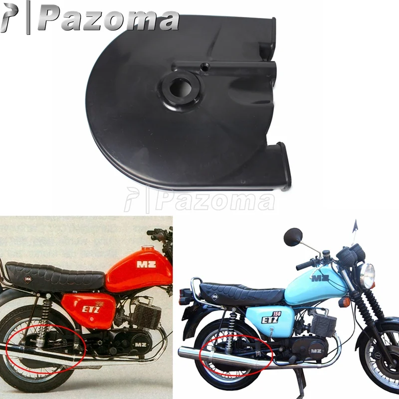 Motorbike Black ABS Plastic Rear Sprocket Guard Cover Protection Chain Cover for MZ ETZ 125 150