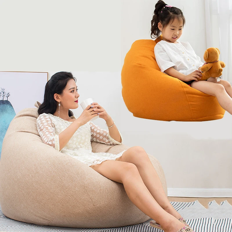 Bean Bag Диван Обложка стулья для отдыха переносной мягкий стульчик сиденье Гостиная мебели без наполнителя погремушка кровати пуф слоеного