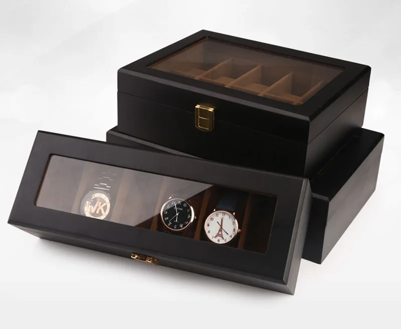Деревянный футляр для наручных часов 6 10 12 слотов дисплей uhr cajas de reloj boite montres montre