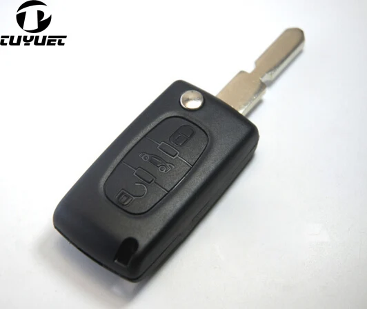 Peugeot 406 flip remote key shell 3 button (6)-1
