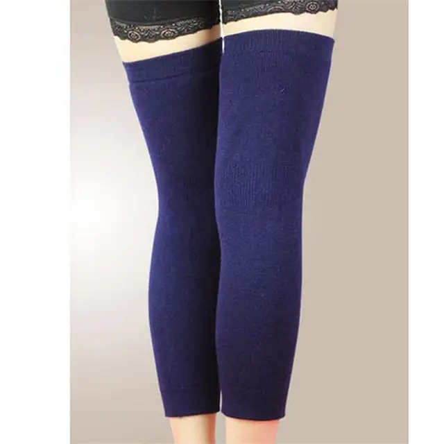 Outdoor Cashmere Knee Leg Warmer Keep Warm Leggings Long Elasticated
